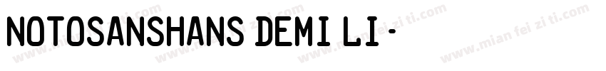 notosanshans demi li字体转换